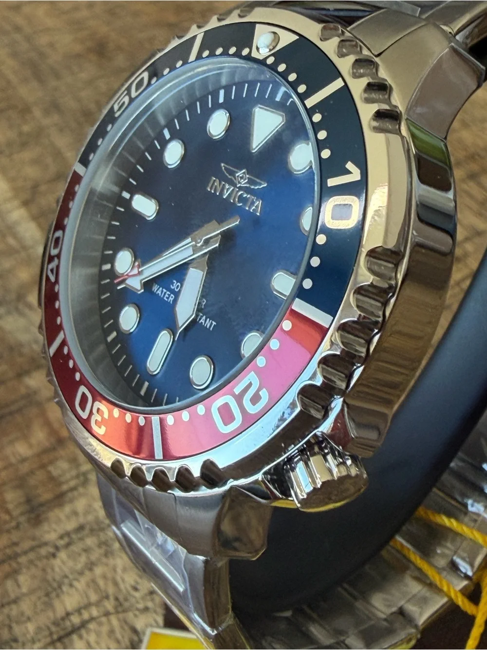 NEW Invicta Pro Diver Marisdrift Red Blue Bezel Stainless Steel Watch 48mm - NIB